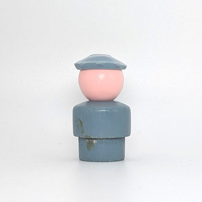 Mailman - Gray Wood Body | Gray Hat - Fisher Price Little People