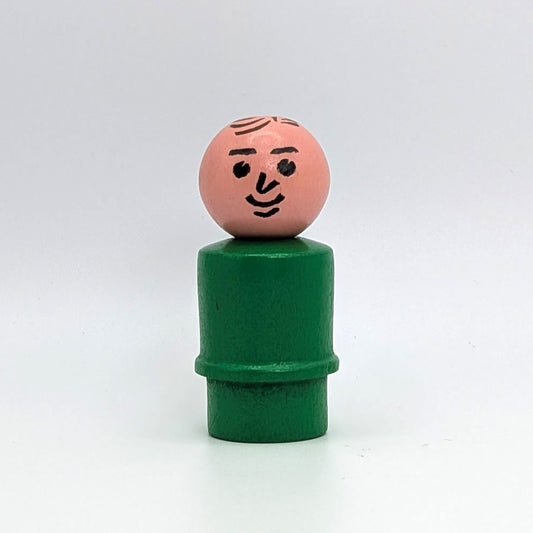 Man - Green Wood Body | Wood Head - Fisher Price Little People