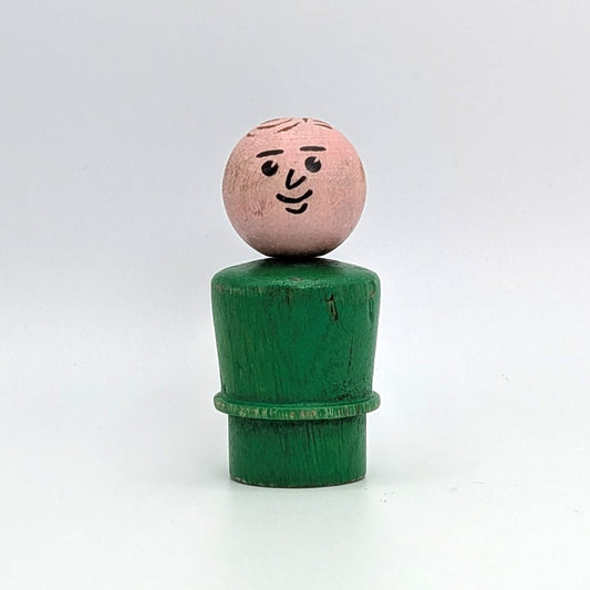 Man - Green Wood Body | Wood Head - Fisher Price Little People