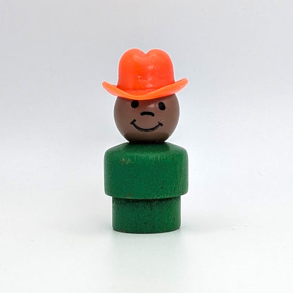 Farmer Boy - Green Wood Body | Plastic Head | Fisher Price Little People
