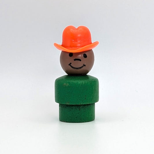 Farmer Boy - Green Wood Body | Plastic Head | Fisher Price Little People