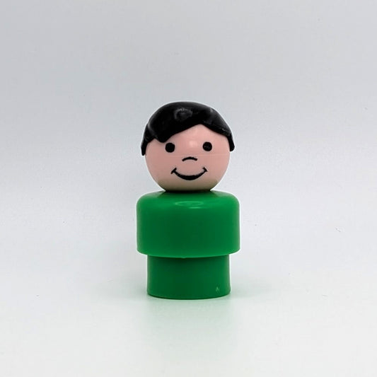 Boy - Green Body | Black Hair - Fisher Price Little People