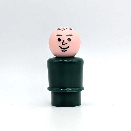 Man - Dark Green Body | Stamped Hair - Fisher Price Little People