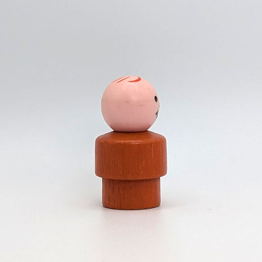 Boy - Orange Wood Body | Plastic Head - Fisher Price Little People