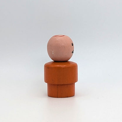 Boy - Orange Wood Body | Wood Head - Fisher Price Little People
