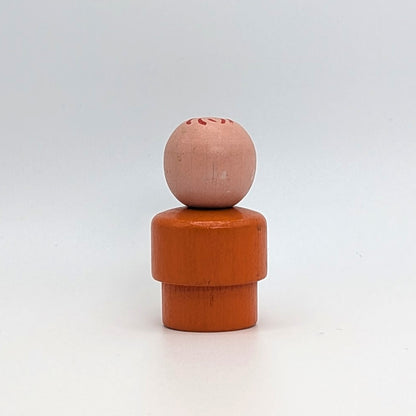 Boy - Orange Wood Body | Wood Head - Fisher Price Little People