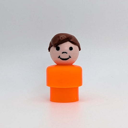 Boy - Orange Body | Brown Hair - Fisher Price Little People