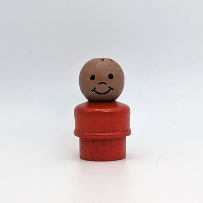 Boy - Wood Red Body | Wood Head - Fisher Price Little People