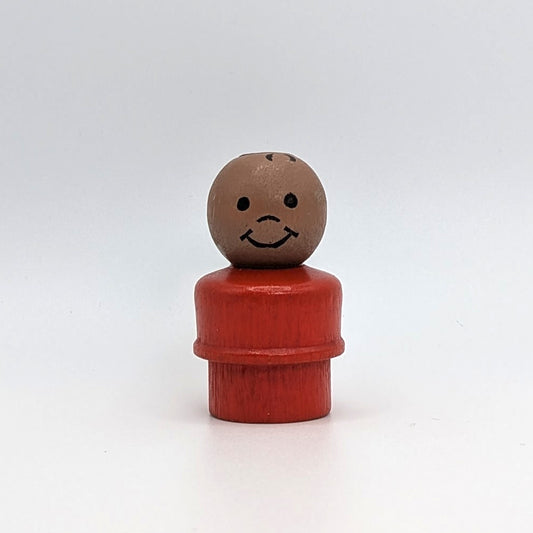 Boy - Wood Red Body | Wood Head - Fisher Price Little People