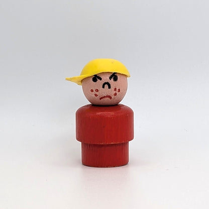 Boy - Wood Red Body | Wood Head - Fisher Price Little People