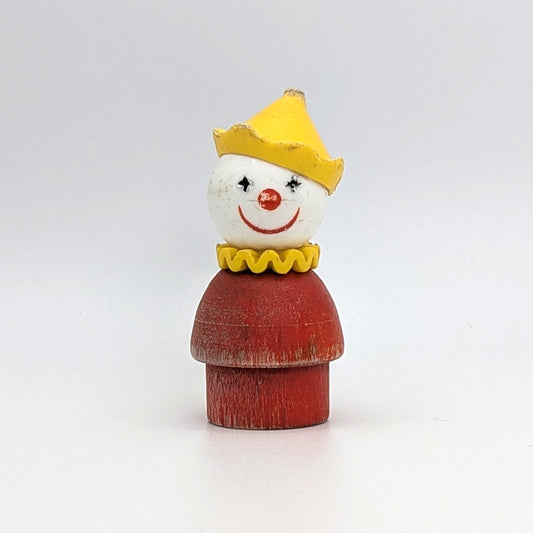 Clown - Red Wood Body | Plastic Head - Fisher Price Little People