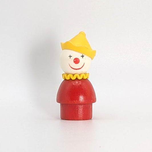 Clown - Red Wood Body | Plastic Head - Fisher Price Little People