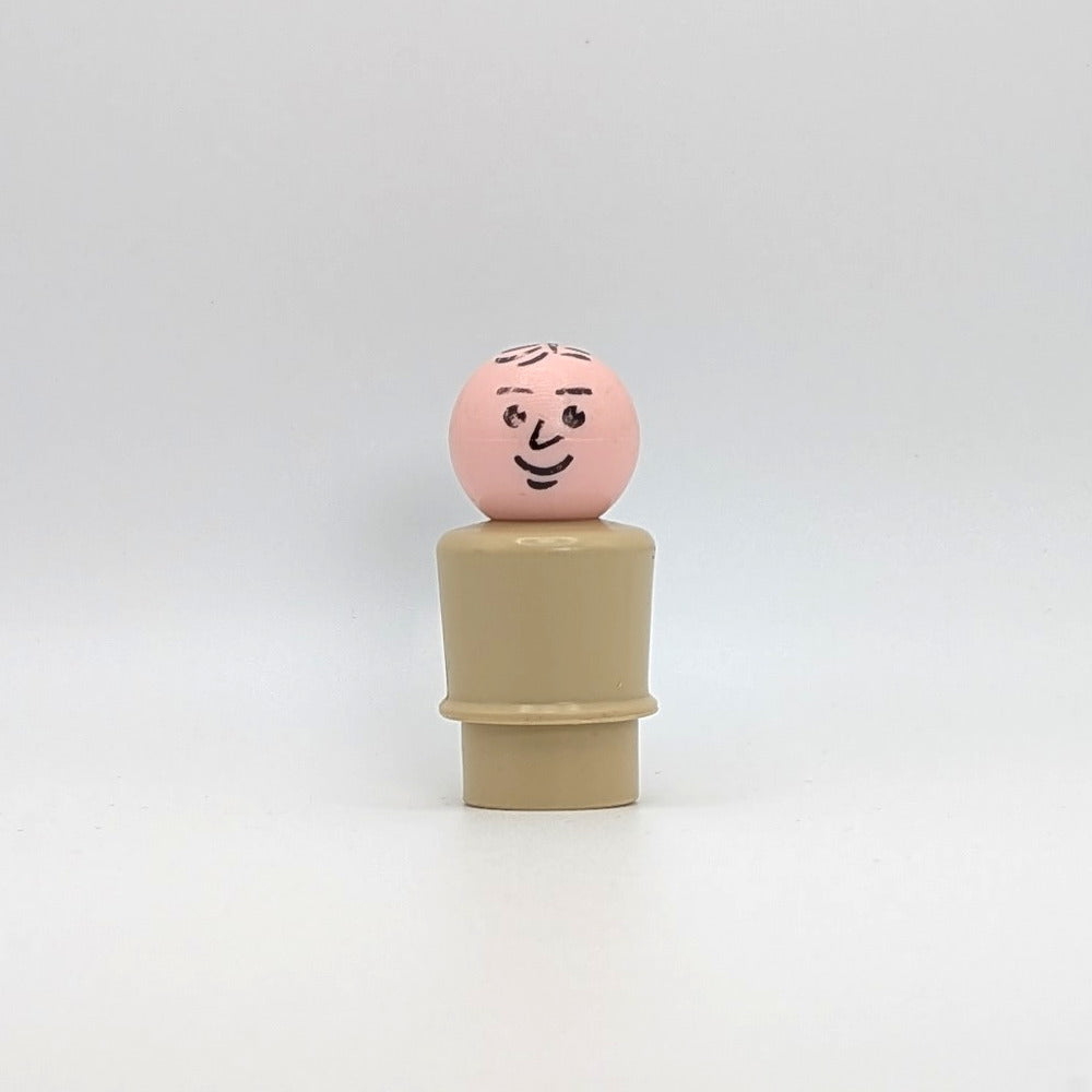 Man - Tan Body | Stamped Hair - Fisher Price Little People