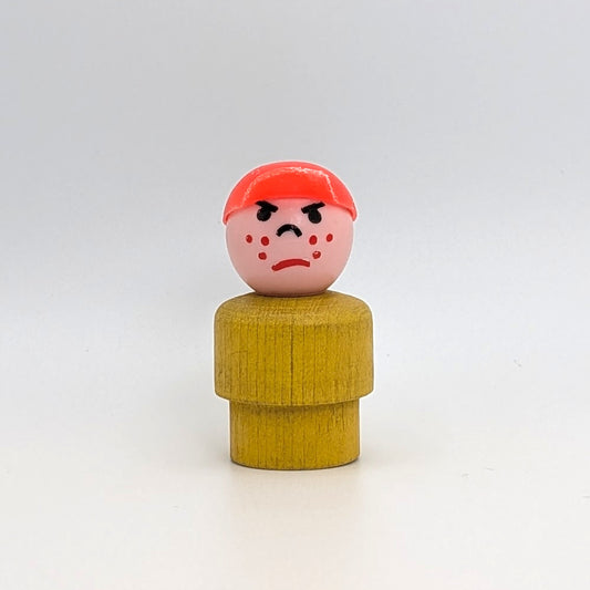 Boy - Yellow Wood Body | Plastic Head - Fisher Price Little People