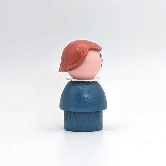 Girl - Blue Wood Body | Plastic Head - Fisher Price Little People