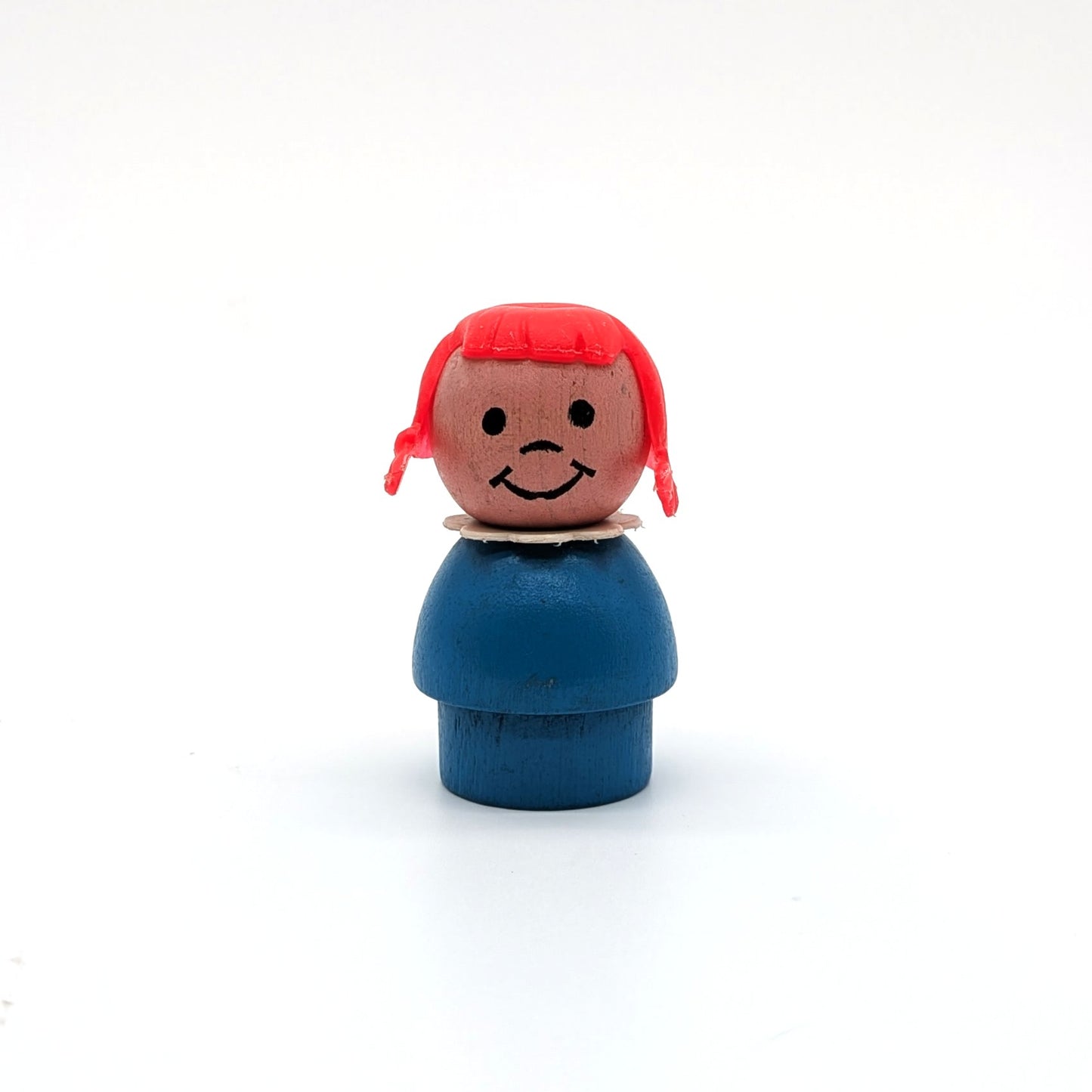 Girl - Blue Wood Body | Wood Head - Fisher Price Little People