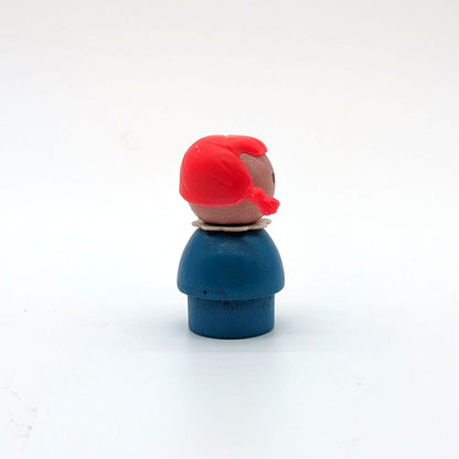 Girl - Blue Wood Body | Wood Head - Fisher Price Little People