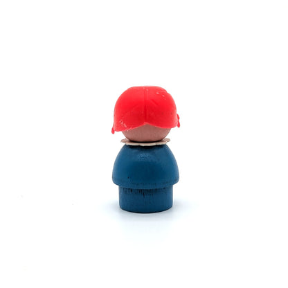 Girl - Blue Wood Body | Wood Head - Fisher Price Little People