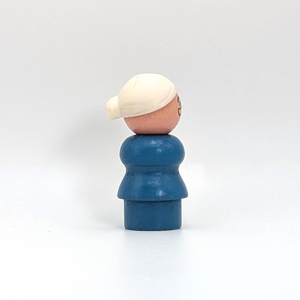 Woman - Blue Wood Body | Wood Head - Fisher Price Little People