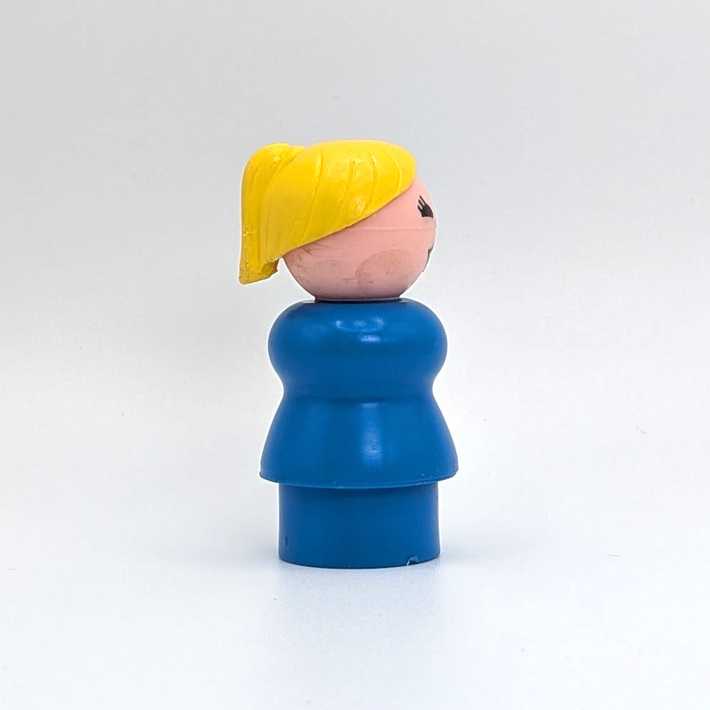 Woman - Blue Body | Yellow Ponytail - Fisher Price Little People