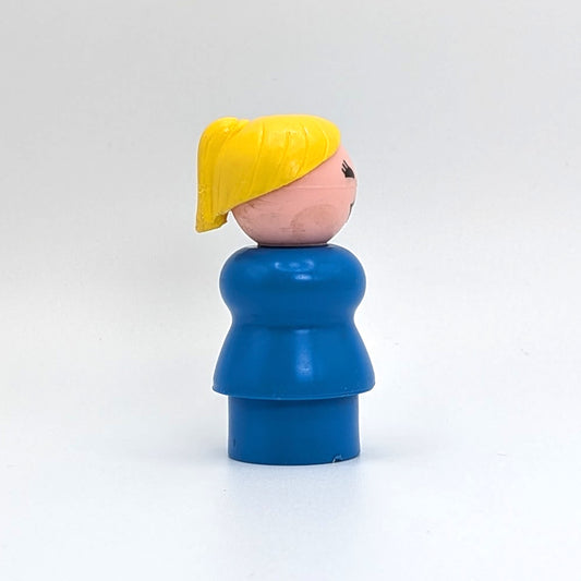 Woman - Blue Body | Yellow Ponytail - Fisher Price Little People