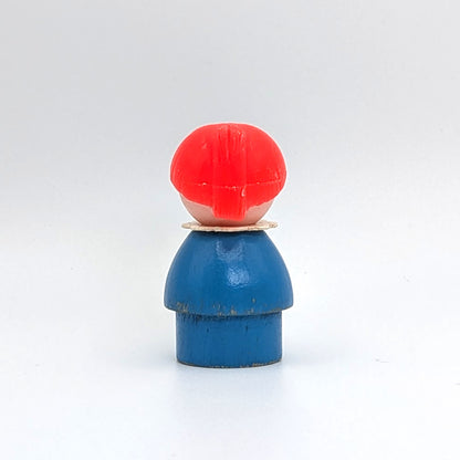 Girl - Blue Wood Body | Plastic Head - Fisher Price Little People