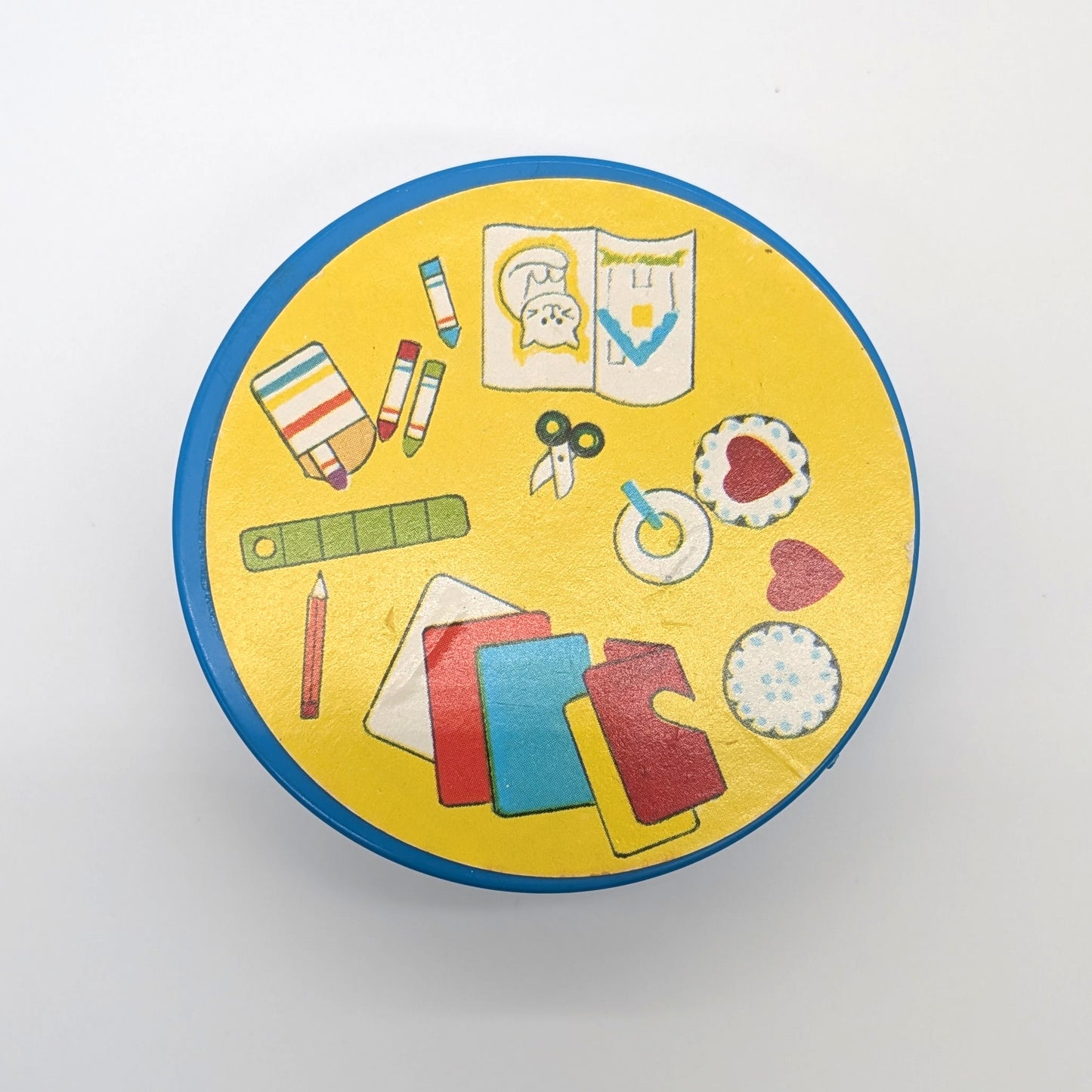 Round Table Blue - Arts & Crafts Litho - Fisher Price Little People