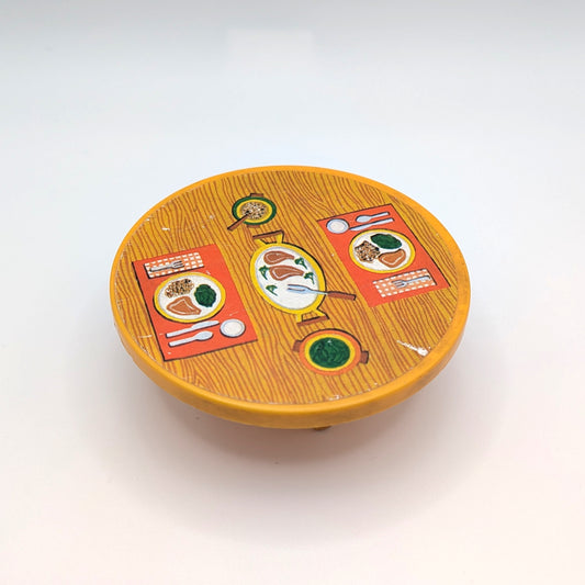 Round Table Yellow - Porkchop Litho - Fisher Price Little People