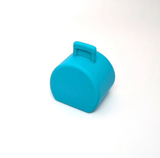 Suitcase Hatbox Blue 3D Printed Replica - Fisher Price Little People