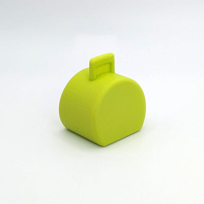 Suitcase Hatbox Green 3D Printed Custom - Compatible with Little People