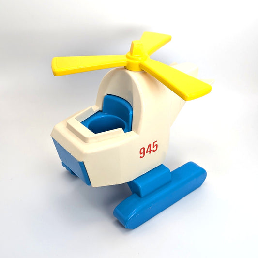 Helicopter White/Blue/Yellow - Fisher Price Little People