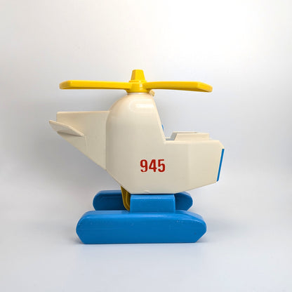 Helicopter White/Blue/Yellow - Fisher Price Little People