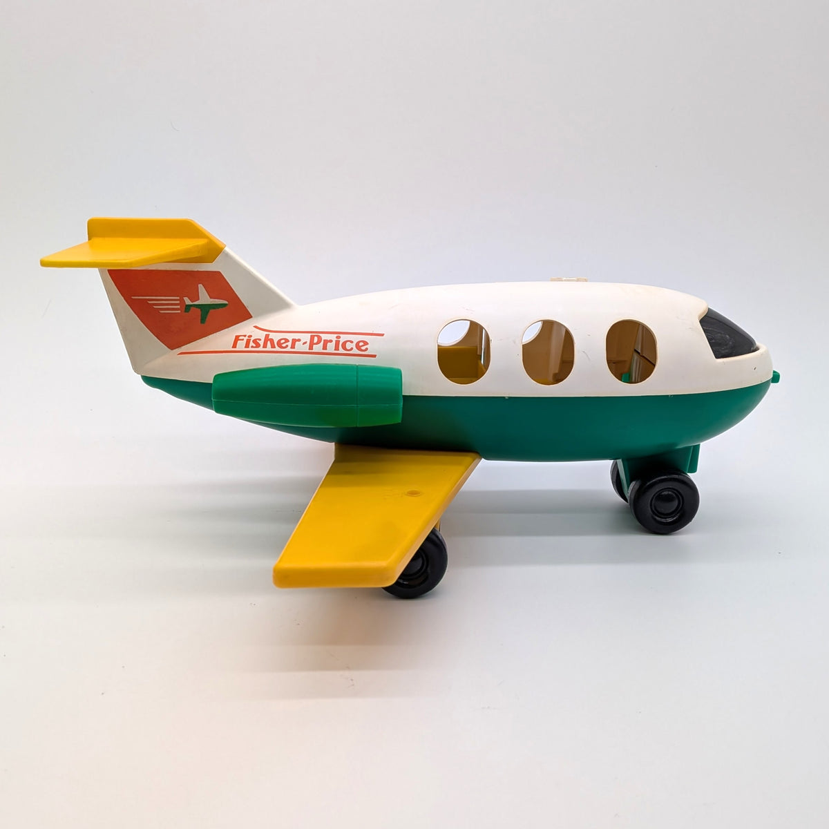 Airplane White/Green/Yellow - Fisher Price Little People