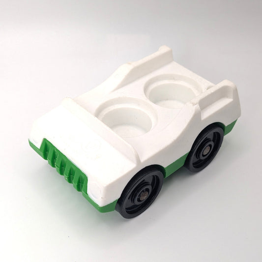 2‑Seat Car White/Green - Fisher Price Little People