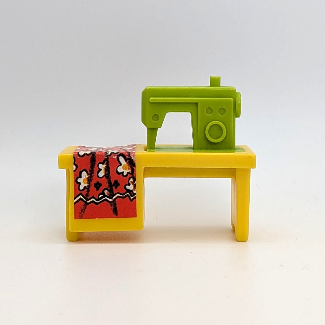 Sewing Machine - Yellow/Green with Replacement Sticker - Fisher Price Little People