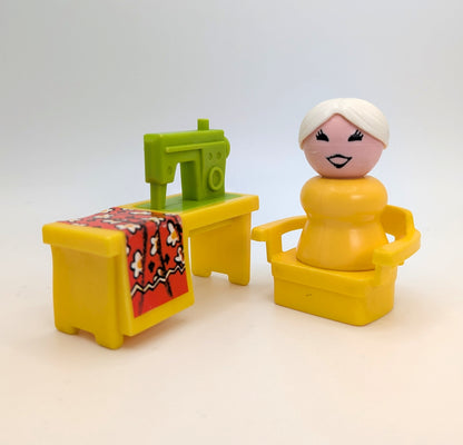 Sewing Machine - Yellow/Green - Fisher Price Little People