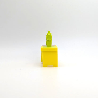 Sewing Machine 3D Printed Custom - Yellow/Green - Compatible with Little People
