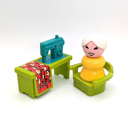 Sewing Machine - Green/Blue - Fisher Price Little People