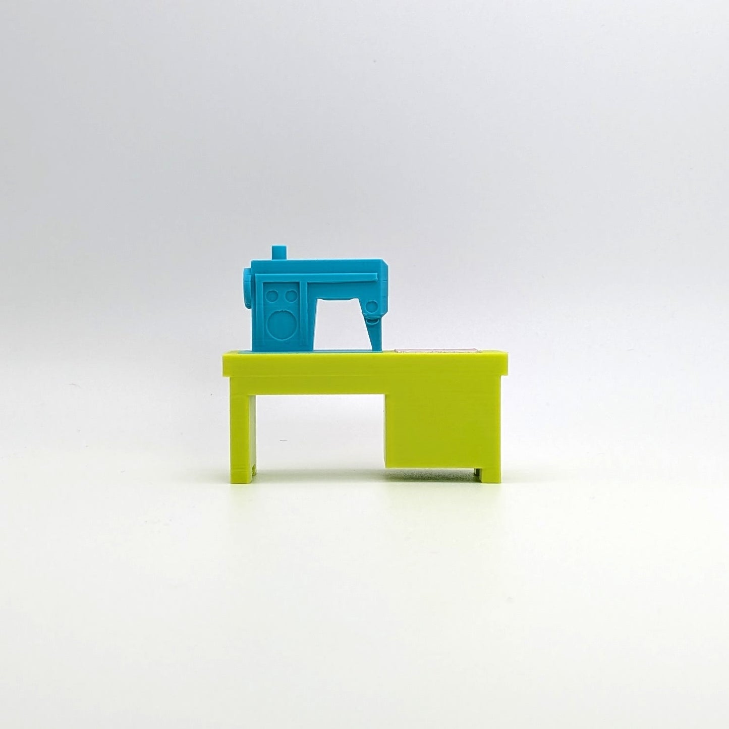 Sewing Machine 3D Printed Custom - Green/Turquoise - Compatible with Little People