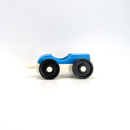 1-Seat Car Blue/White with Hitch - Fisher Price Little People