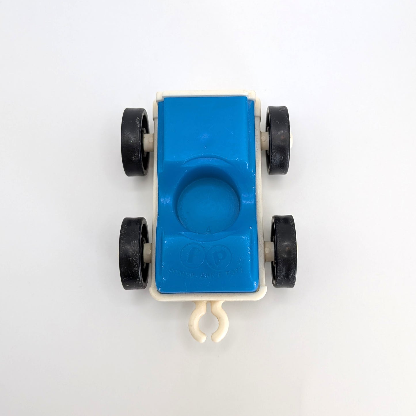 1-Seat Car Blue/White with Hitch - Fisher Price Little People