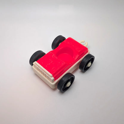 1-Seat Car Red/White with Hitch - Fisher Price Little People
