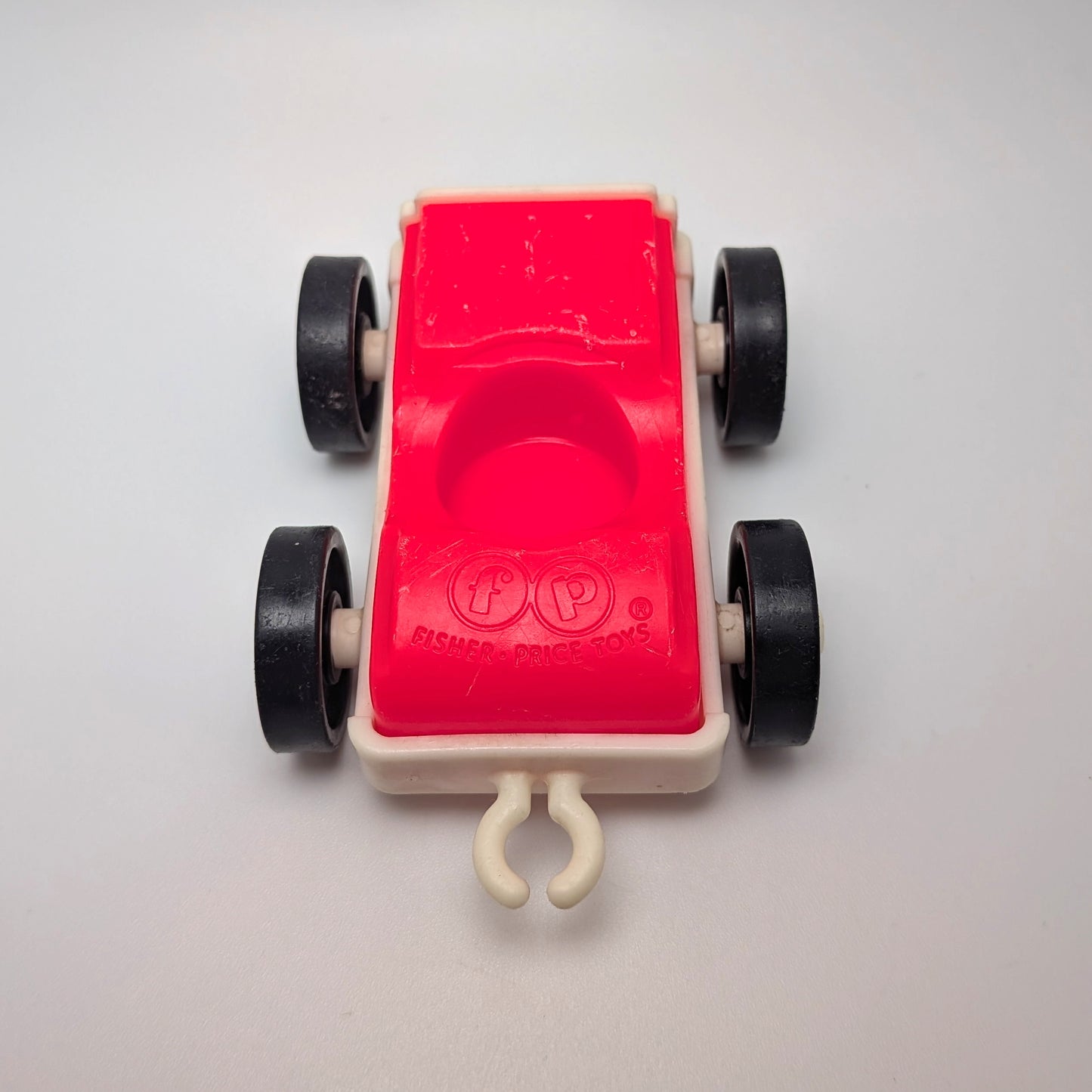 1-Seat Car Red/White with Hitch - Fisher Price Little People