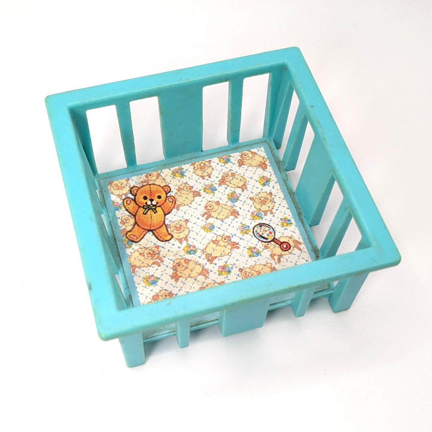 Playpen Crib Blue - Fisher Price Little People