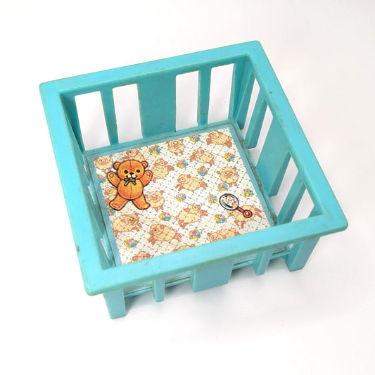 Playpen Crib Blue - Fisher Price Little People