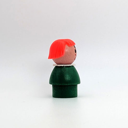 Girl - Green Wood Body | Wood Head - Fisher Price Little People