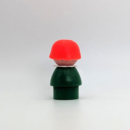 Girl - Green Wood Body | Wood Head - Fisher Price Little People