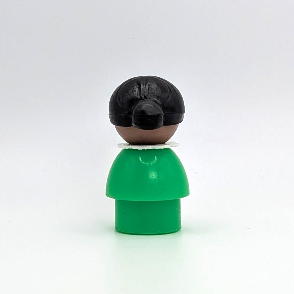 Girl - Green Body | Black Bun - Fisher Price Little People