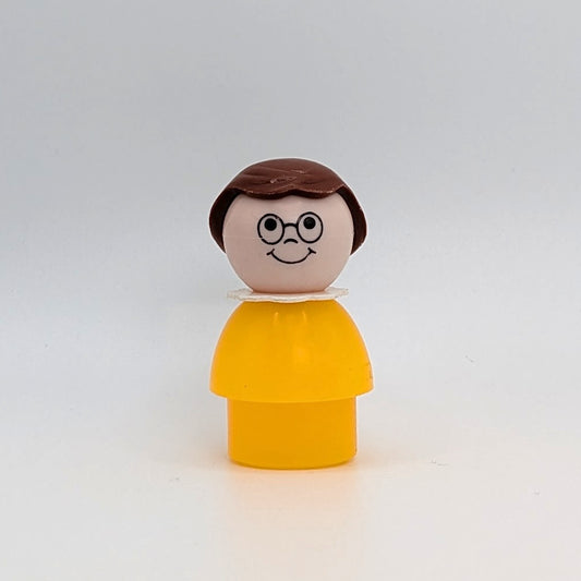 Girl with Glasses - Light Orange Body | Brown Hair - Fisher Price Little People