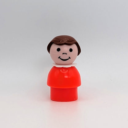 Girl - Red Body | Dark Brown Hair - Fisher Price Little People